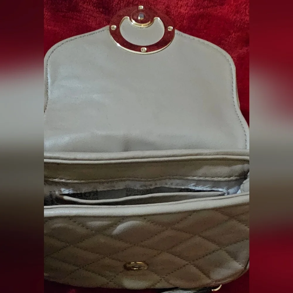 Michael Kors Mini Quilted Tan Crossbody Bag